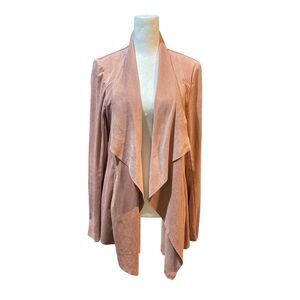 Kut From the Kloth Pink Mauve Drape Front Tayanita Faux Suede Jacket